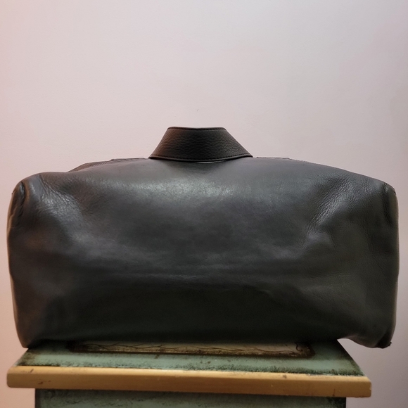 J. Crew Montauk Black Leather Tote Bag - Picture 7 of 12